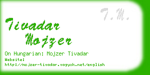 tivadar mojzer business card